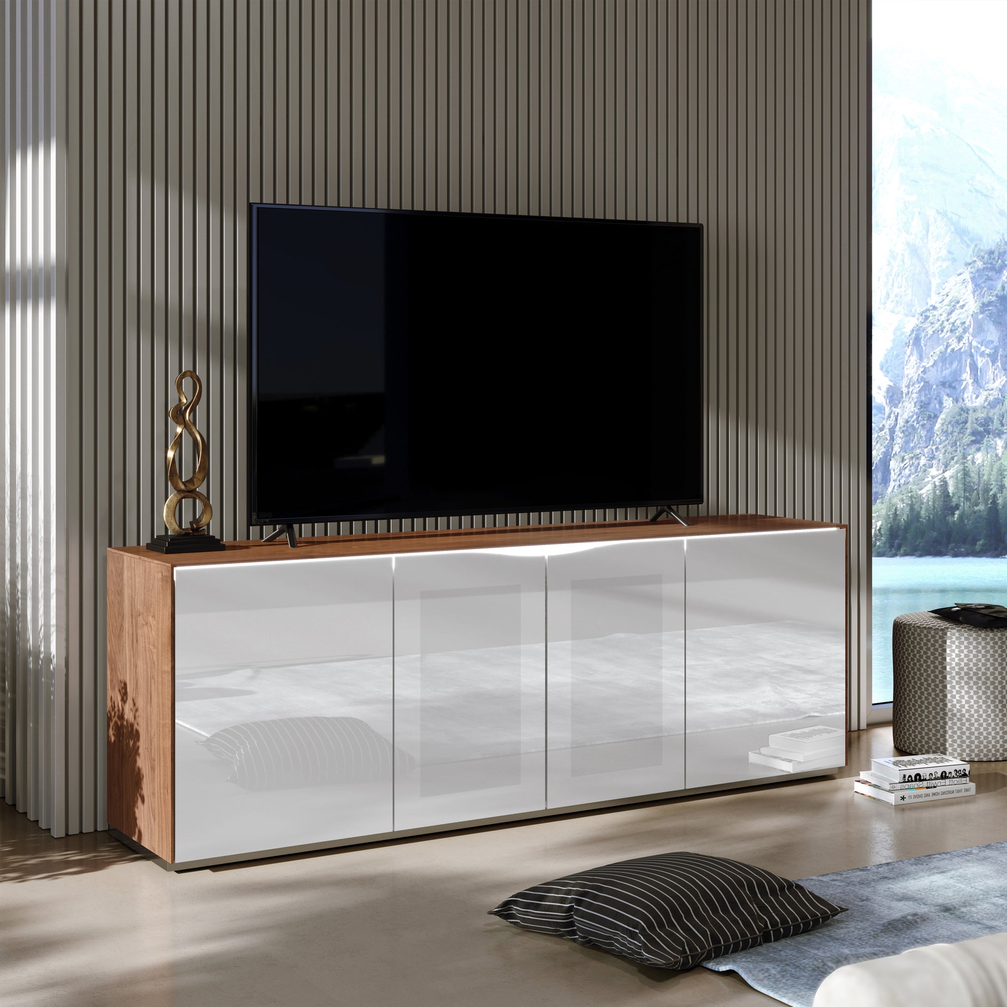 Michele TV WAL WHT tv stand Bellini Modern Living